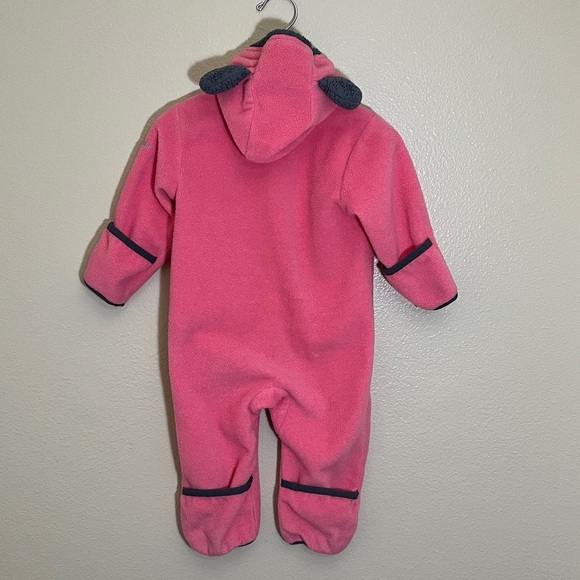 Columbia Pink Grey Fleece Bunting - Picture 6 of 11